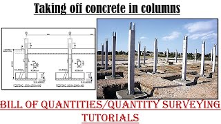 VOLUME OF CONCRETE /FORMWORK IN COLUMN FOOTINGS,STUMPS AND GROUND BEAMS #takingoff #columns #beam