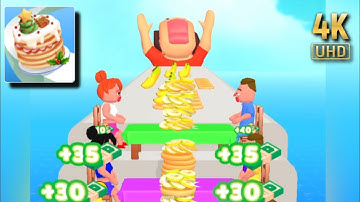 Pancake Run - All Levels Gameplay iOS and Android (Levels 4-5) Ultra HD 4K