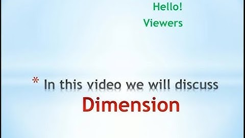 Dimensions | Dimensional Variables | Dimensionless Variables | Dimensional & Dimensionless Constant