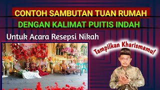 Examples of the latest welcoming remarks from the host of a wedding reception