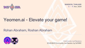 Yeomen.ai - Elevate your game! | Devcon SEA