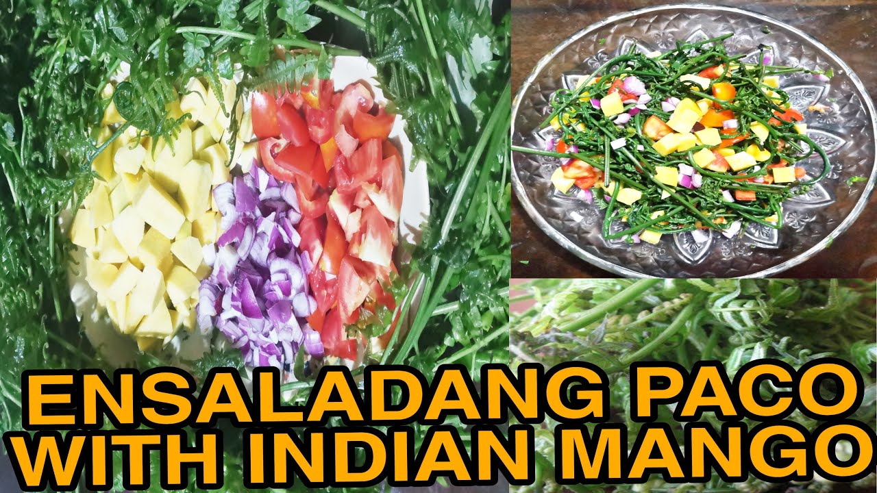 ENSALADANG PACO WITH INDIAN MANGO || PACO FERN SALAD WITH INDIAN MANGO || SIMPLY JACKIE ADAM