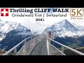 🇨🇭Thrilling CLIFF WALK at GRINDELWALD FIRST, Switzerland 2021 | 5K/4K 60fps Video