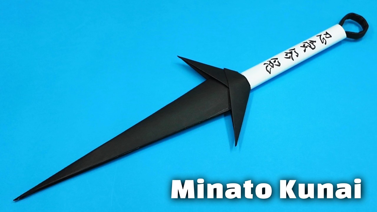 How To Make a Paper Kunai🥷🏻⚔️Easy Origami #origami #ninja  #kunaiknife #paperkunai #naruto
