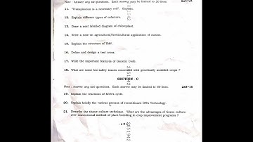 INTER SECOND YEAR BOTANY MODEL PAPER 2022(EM)