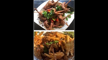 Crispy fried Quail & chicken feet| nyab kib ko taw qaib noj qab heev