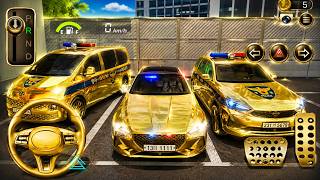 🚔✨ Gold Police Car Showcase! Drive Luxury Police Cars at the HQ! | 3D Driving Class screenshot 1