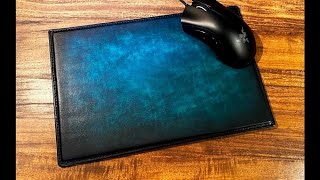 Making a Solid Mouse Pad / Leather Craft & Dyeing