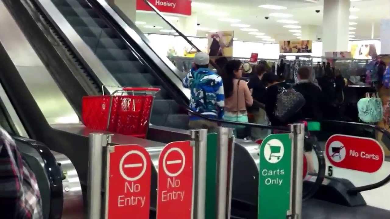 Target Cart escalator San Diego YouTube