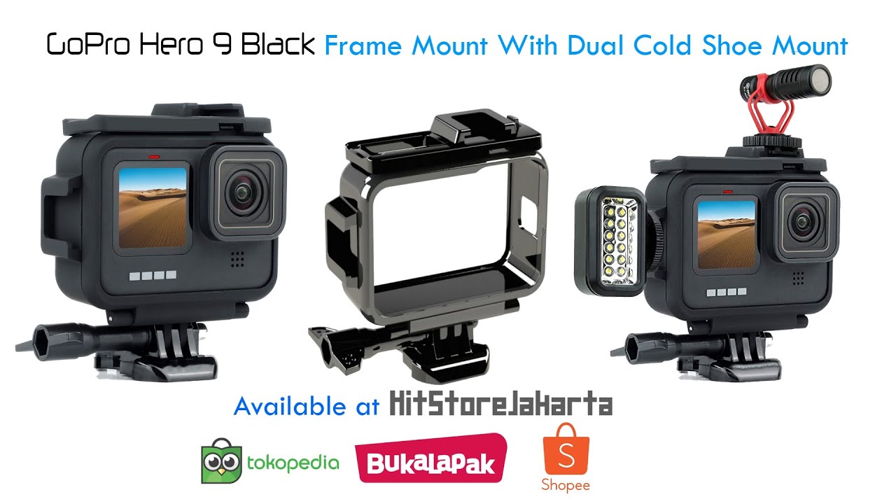 Best Frame Mount For GoPro Hero 9 Black With Dual Cold Shoe Mount