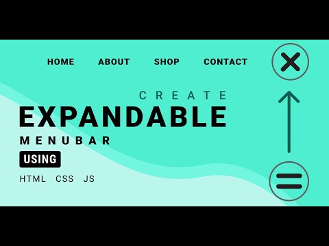 How to create animated NAVIGATION MENU using HTML, CSS, JS **Expandable navbar**