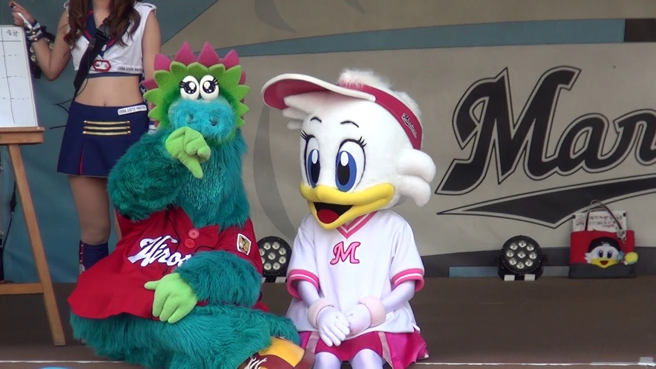 スラィリーがフリーダムすぎるロッテ広島キャラクターバラエティステージ