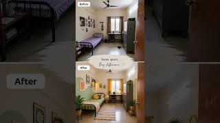 Hostel Room 🫶 Same Room - Different Vibes  #minimakeover  #srinterior #dreamroom #explorepage