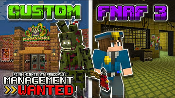 CUSTOM Minecraft Fazbear Frights/FNAF3 Map Tour | Management Wanted Mod