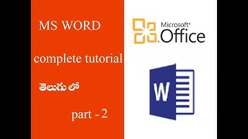 Ms-Word Complete Tutorials in Telugu part 2||ms office