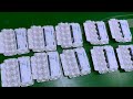 Egg trays sticker labeling with edge side applicator