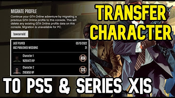 Gta Online Character Transfer To PS5 Or Xbox Series X|S