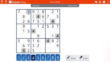 Microsoft Sudoku Classic Easy | January 15, 2022  Daily Challenges