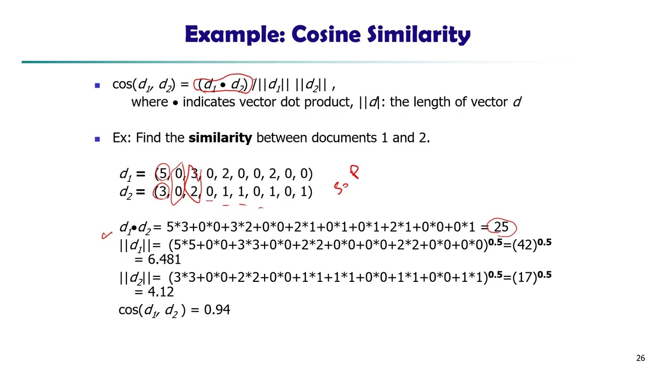 Lecture 2 : Cosine Similarity