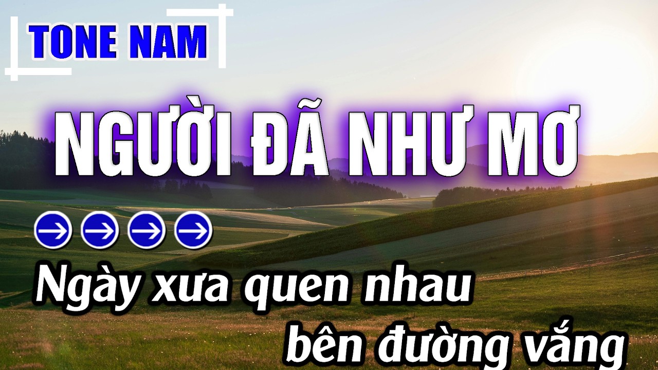 Người Đã Như Mơ Karaoke Tone Nam Beat Mới | Karaoke Đăng Khôi