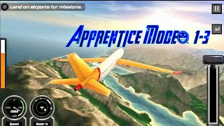 Flight Pilot Simulator 3D I Apprentice levels - 1 - 3 I iOS, Android Game ✈✈ screenshot 1