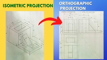 Isometric projection to Orthographic projection #engineering drawing @TDMC