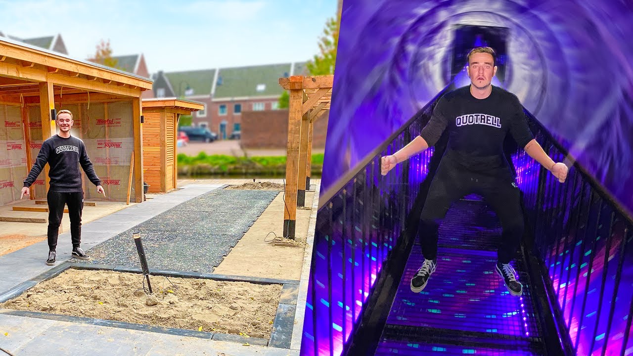 DE TUIN VERBOUWING GAAT SNEL & GEKKE SPACE TUNNEL!
