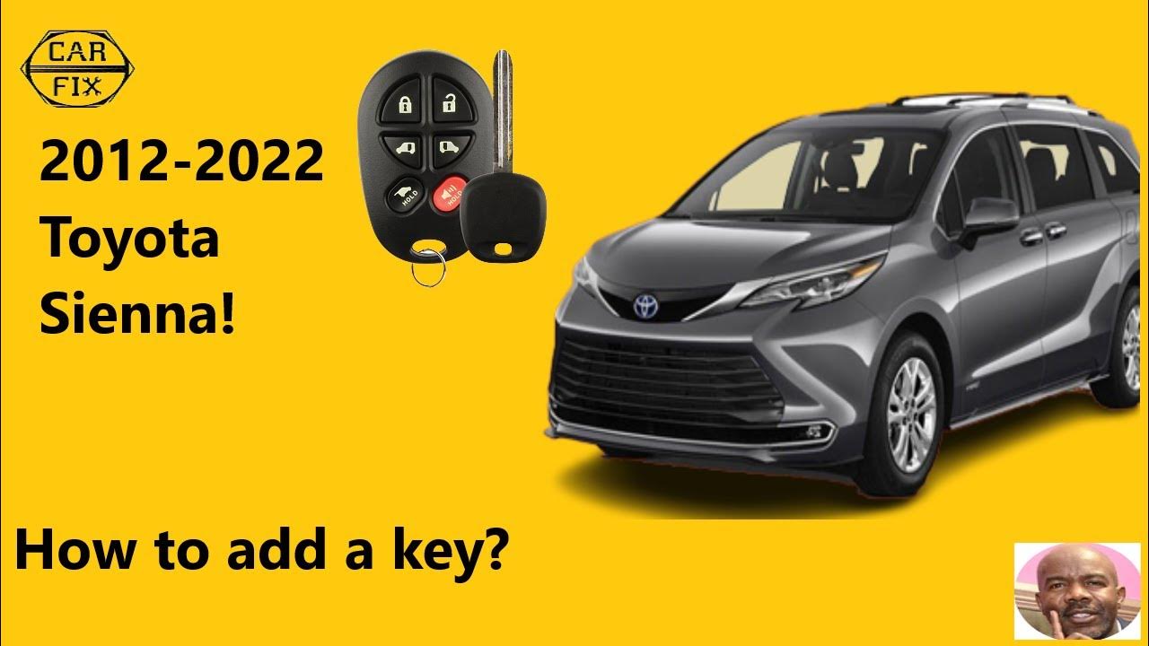 20122022 Toyota Sienna Remote Proximity Programming YouTube