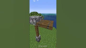 how to make a small medieval lamp post in minecraft easy tutorial