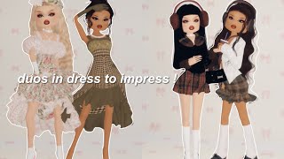 DUOS in dress to impress (with friends) ✧.* | roblox