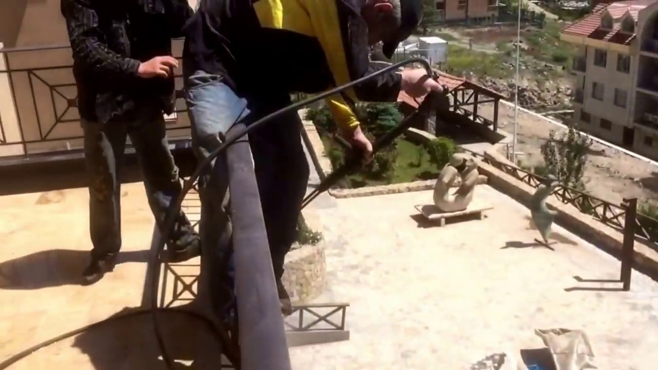 Чистка фасада высоким давлением Горячей водой - YouTube