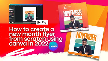 Canva Tutorial: How to create a new month flyer from scratch using canva 2022.