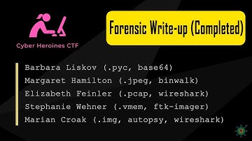 Cyber Heroines CTF 2023 | Forensic Writeup (Complete) | English