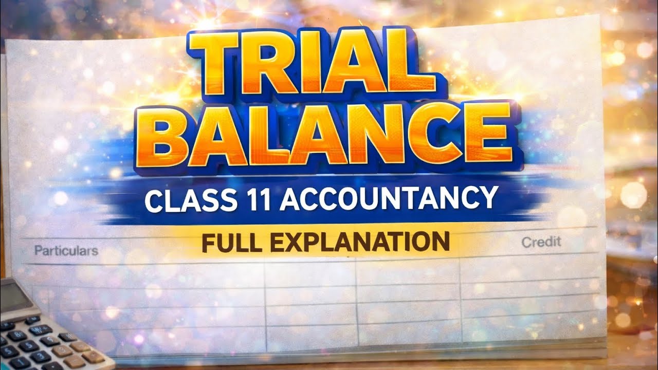 TRIAL BALANCE Full Explanation | Class 11 Accountancy | With Example & Format