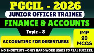 Accounting for Debentures MCQS | PGCIL Finance & Accounts 2026 | PGCIL Finance & Accounts MCQS PDF