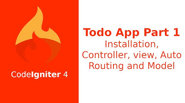Todo App Tutorial Part 1 using Codeigniter 4