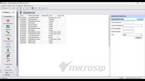 Microsip Nómina: Cómo registrar las asistencias