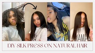 DIY Silk press |HOW TO Silk Press Natural Hair at home 2022