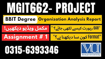 MGIT662 Project Assignment 1 Solution Fall 2025 #mgit662 #vu #bbit #mgit #662 #solution #assignment