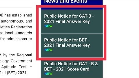 Dbt jrf BET and gat-b revised answer key released