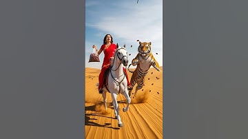 Deer cubs saved a date palm tree from drying up by watering it😭#ai #tree #save #deer