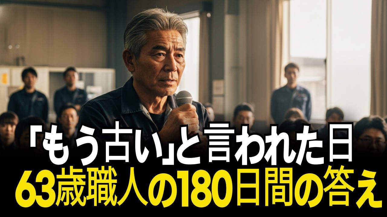 もう古いと言われた63歳の職人が180日後に37歳のエリートに言った一言で会場が静まり返った
