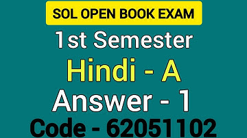 DU SOL B.A Prog answer-1 Hindi-A 62051102 semester 1st