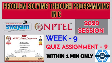 Problem solving through Programming In C - NPTEL || WEEK 10 QUIZ ASSIGNMENT SOLUTION ||