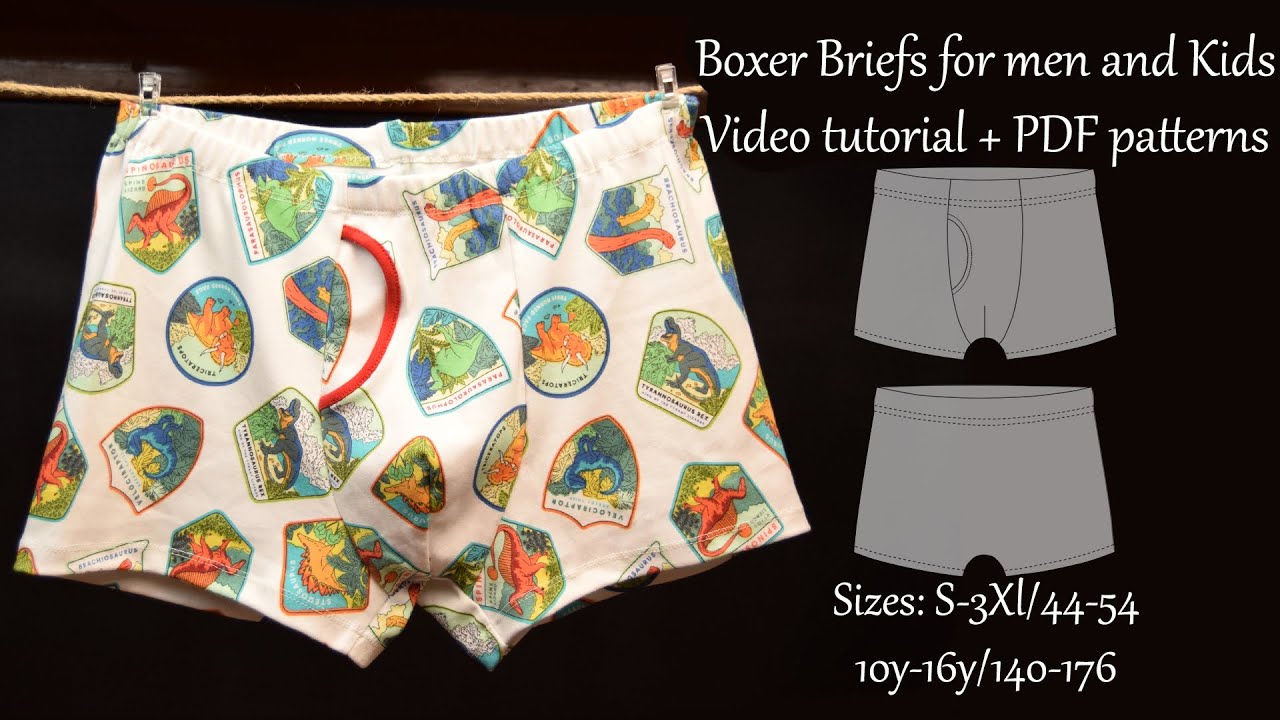 How to sew Stretch Boxer Briefs for men and kids DIY Sewing Tutorial