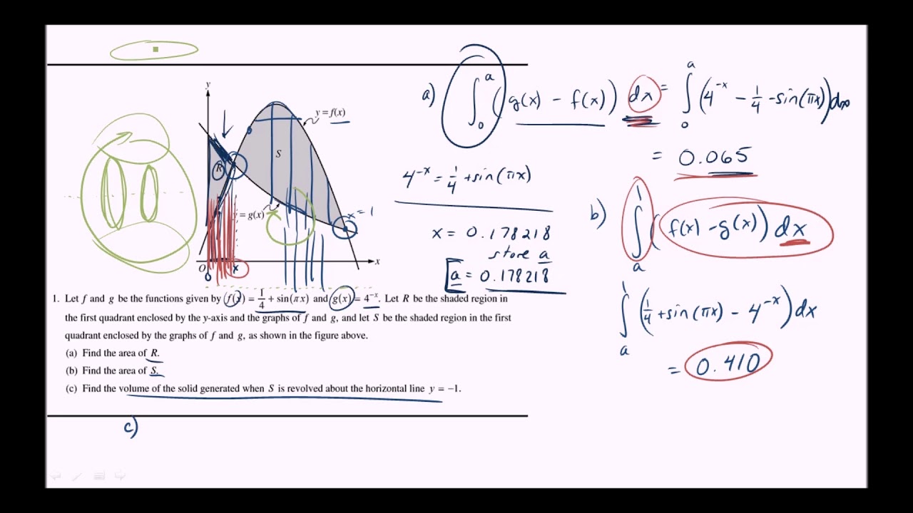 2005 AP Calculus AB Free Response 1 YouTube