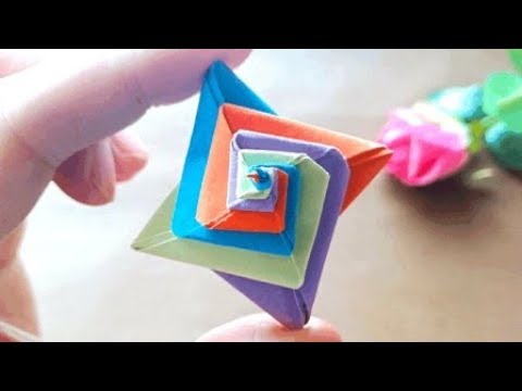 Origami - How to Make a Spinning Top | DIY paper crafts - YouTube