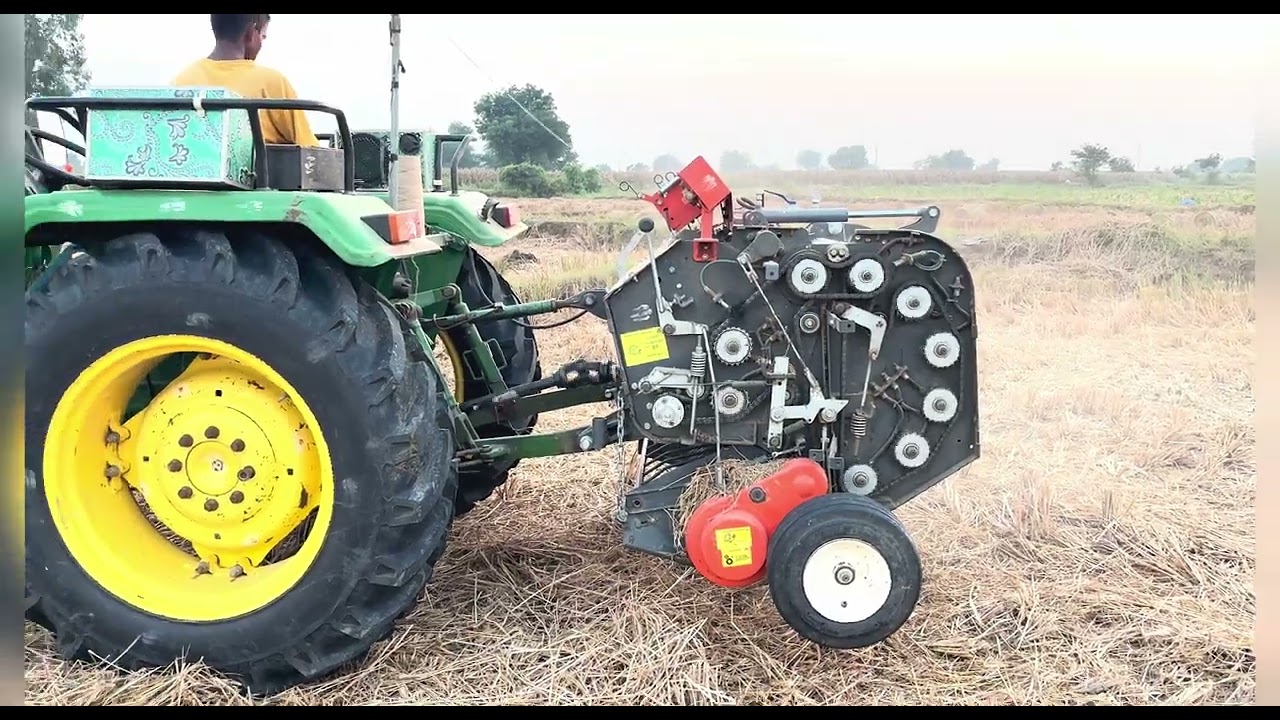 Johndeere 5039 Powerpro on Bull agro scaleless baler High performance