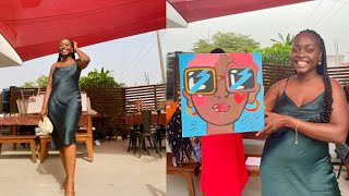 FUN THINGS TO DO IN ACCRA GHANA || SIP AND PAINT ||VLOGMAS DAY 22