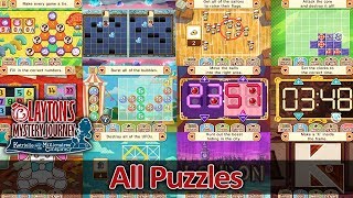 ALL Puzzles with Solutions in Layton's Mystery Journey (HQ) No Commentary screenshot 2